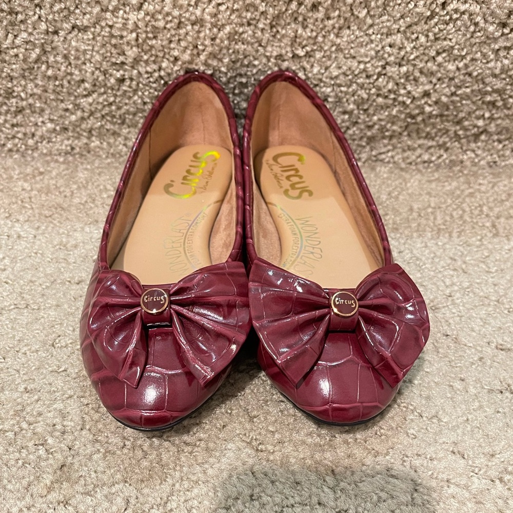 NWOB! CIRCUS by SAM EDELMAN Red Croc Carmen Flats!